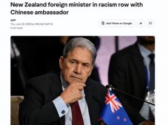新西兰外长竟要华裔议员“滚回国” 种族主义言论引争议